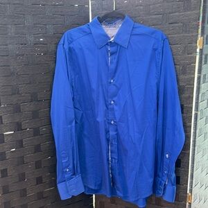 Robert Graham Royal Blue Men’s Button Up Shirt Size L